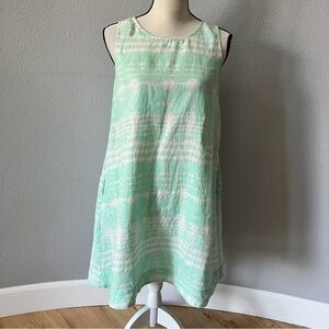 Nicole Miller Light Green Linen Blouse